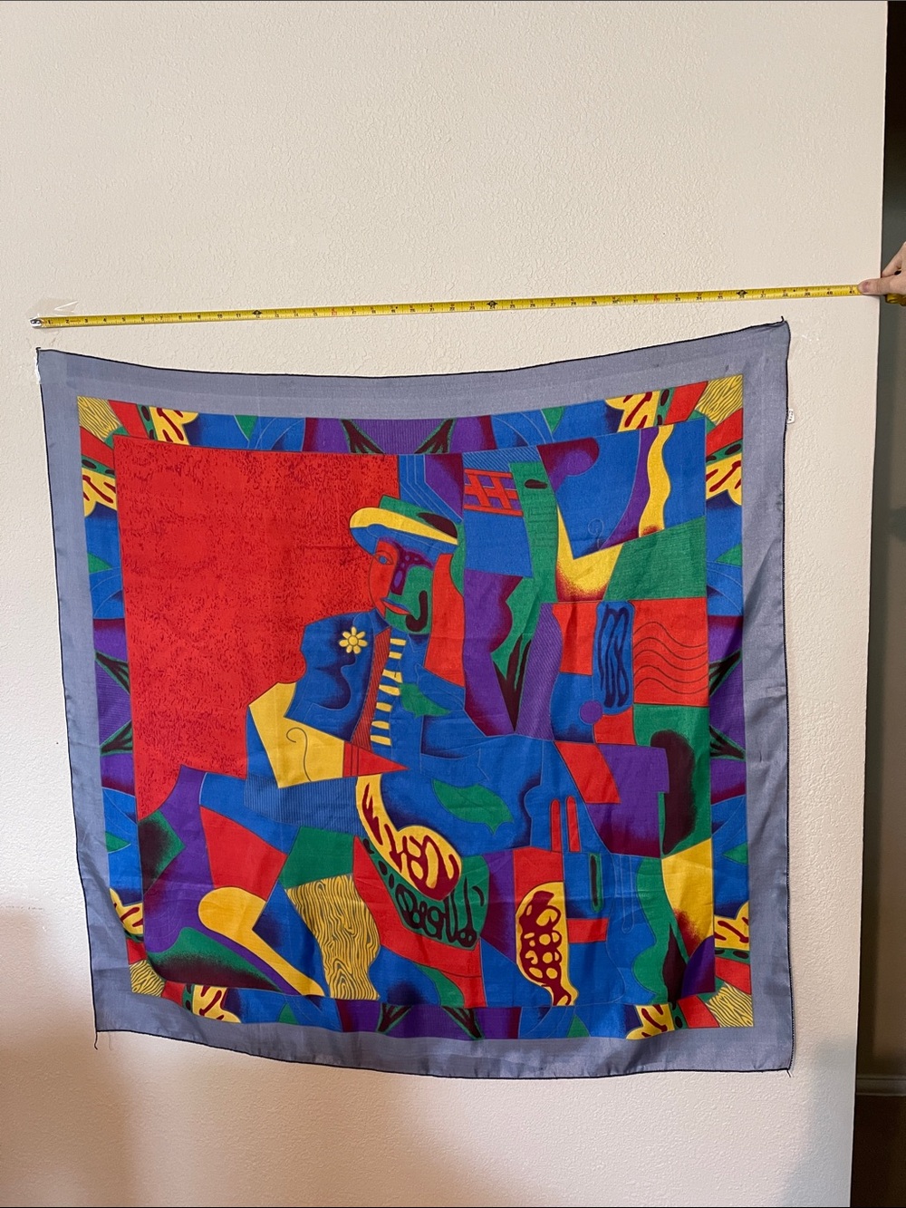 Vibrant Abstract Multicolor Wall Tapestry - Colorful Geometric Art - Picture 3 of 10